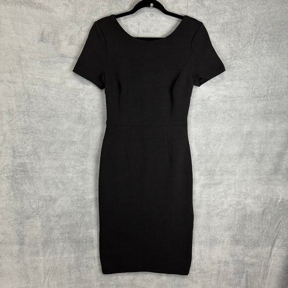 Boden Dresses & Skirts - Boden Dress Womens 6R Black Elsa Ottoman Ribbed Neutral Career Preppy Minimalist